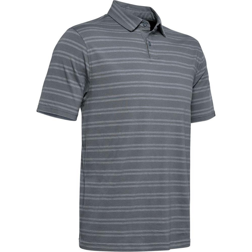 Under Armour Men's Gray Striped Polo
